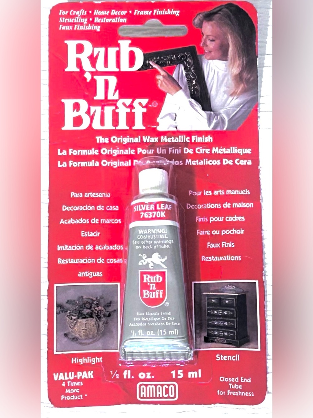 Silver Leaf Metallic Finish Wax - Silver